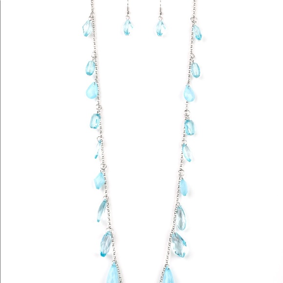 Silver and clear blue crystals - Picture 3 of 3